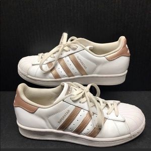 Adidas Superstar in rose gold size 7